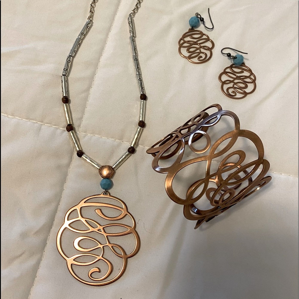 Brighton copper jewelry set